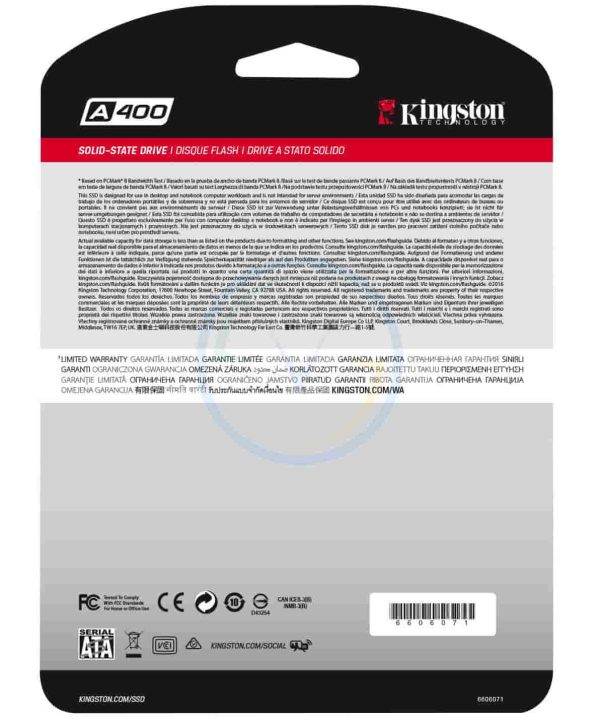 Alternative view of Ổ cứng SSD 240GB Kingston A400 2.5-Inch SATA III