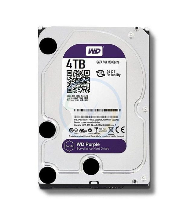 Ổ cứng HDD Western Purple 4TB 3.5 inch, 5400RPM, SATA3, 64MB Cache (WD40PURZ)