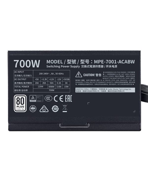 Alternative view of Bán Nguồn máy tính Cooler Master MWE 700 White 230V