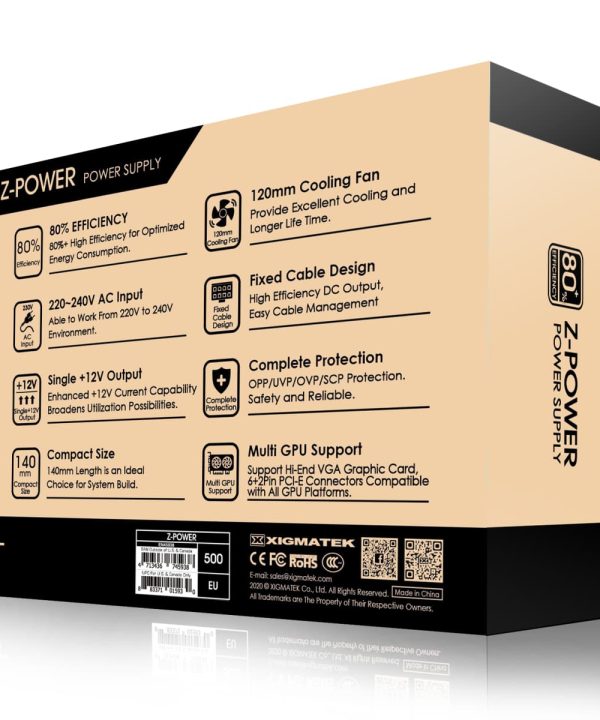Bán Nguồn máy tính Xigmatek Z-Power 500 (400W, 230V) 15 Nguồn máy tính Xigmatek Z-Power 500