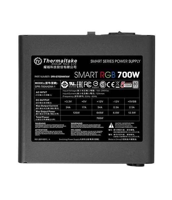 Bán Nguồn máy tính Thermaltake Smart RGB 700W 80 Plus White 12 Nguồn Thermaltake Smart RGB 700W 80 Plus White
