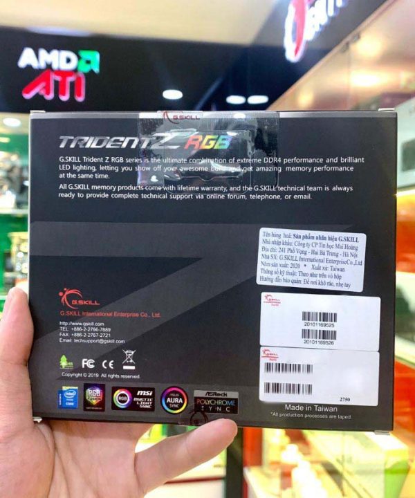 Bán RAM Desktop Gskill Trident Z RGB 16GB DDR4 3600MHz 14 ram desktop gskill trident z rgb f4 3600c18d 16gtzr 16gb.4