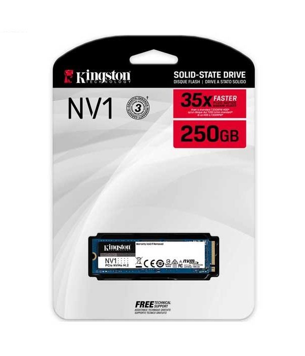 Ổ cứng SSD 250G Kingston NV1 M.2 NVMe PCIe Gen3x4 (SNVS/250G) 12 SSD 250G Kingston NV1