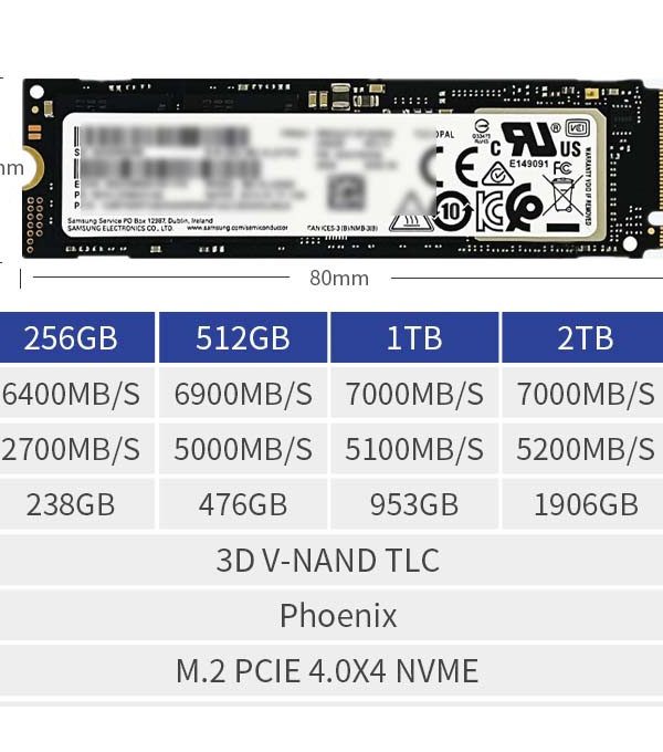 Ổ Cứng SSD Samsung NVME PM9A1 M2 256GB