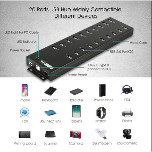 Hub Usb 20 Port SIPOLAR A-805P