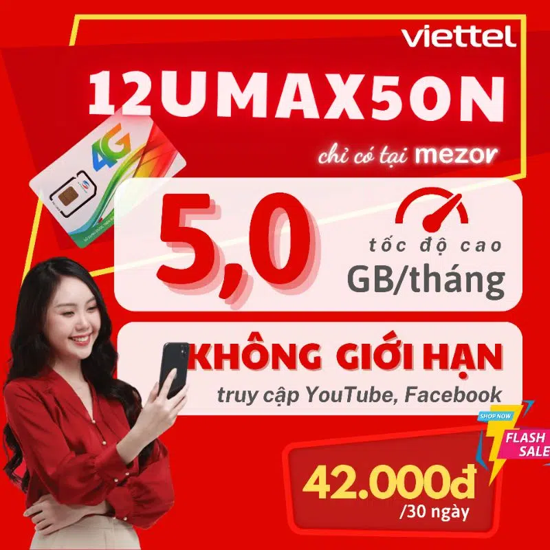 Sim Data 4G 12UMAX50N