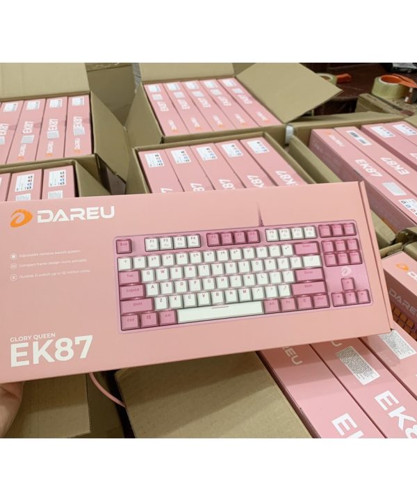 Bàn phím DARE-U EK87 Pink White