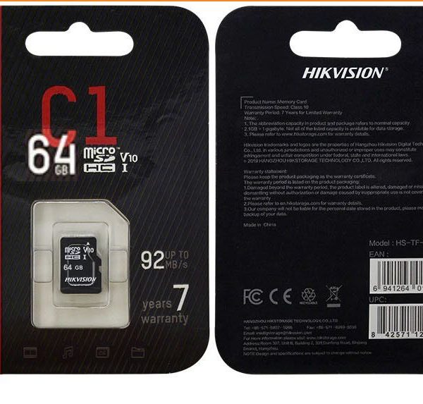 Thẻ Nhớ Hikvision 64GB microSDHC Class 10 and UHS-I / HS-TF - C1/64G